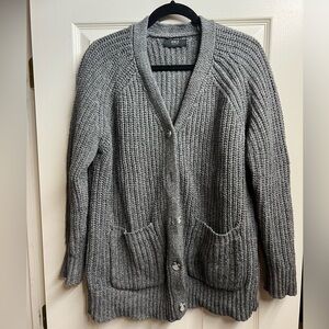 Able Long Gray Cardigan size Large